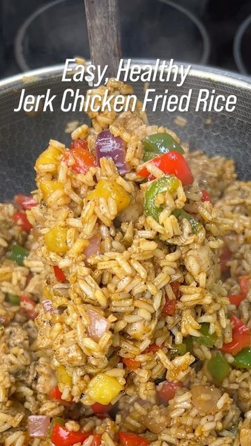 Chicken Fried Rice Meal Prep, Chicken Fried Rice Meal, Fried Rice Meal Prep, Rice Meal Prep, Jerk Chicken And Rice, Healthy Substitutions, High Protein Low Calorie, Yummy Smoothie Recipes, Chicken Fried Rice