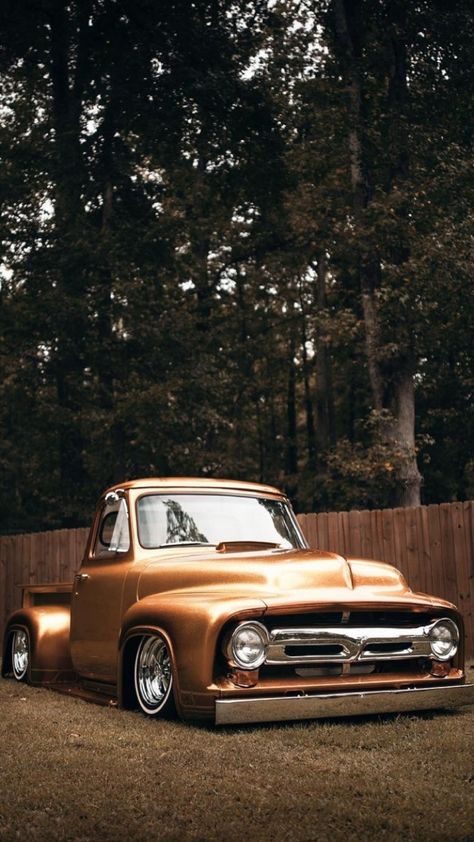 Ford Truck Wallpaper, Truck Wallpaper Iphone, Cool Car Backgrounds, 1956 Ford F100, Truck Wallpaper, Hot Rod Pickup, 72 Chevy Truck, Car Throttle, Lowrider Trucks