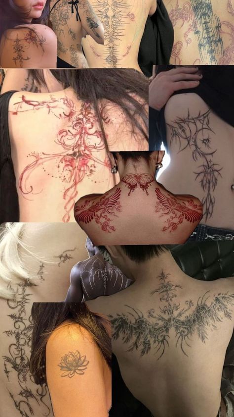 Large Torso Tattoo, Horror Back Tattoo Women, Large Collar Bone Tattoo, Monosaccharides Structure, Full Arm Tattoo Women, Good Tattoo Placement For Women, Back Mural Tattoos, Traditional Japanese Tattoos Back, Badass Back Tattoos For Women