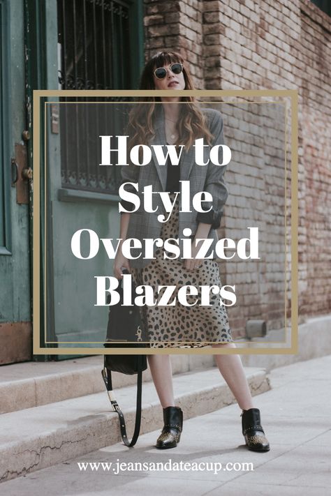 Oversized Blazer Over Dress, Oversized Blazer Style, Oversized Check Blazer Outfit, Slouchy Blazer Outfit, Oversized Blazers For Women Outfits, Oversized Houndstooth Blazer Outfit, Outfits With Oversized Blazers, Oversized Linen Blazer Outfit, Oversized Khaki Blazer Outfit