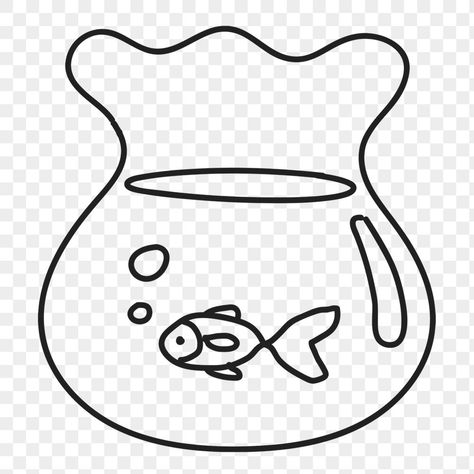 Fish Bowl Doodle, Cute Collage, Goldfish Bowl, Paint Collage, Animal Cute, Fish Bowl, Backgrounds Free, Goldfish, Free Image