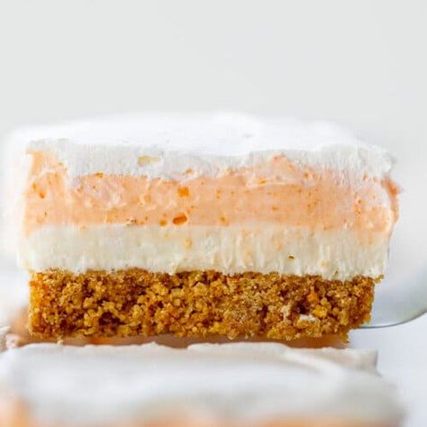 Orange Creamsicle Bars - i am baker Creamsicle Bars, Zucchini Bars, Orange Cream Cheese, Cream Cheese Bars, I Am Baker, Spritz Cookies, Orange Creamsicle, Ice Cream Toppings, Cherry Pie Filling