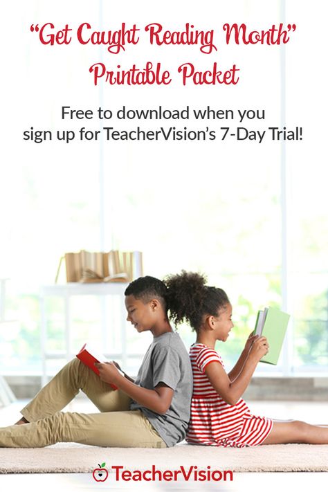 This printable workbook is filled with engaging reading activities, games, and lesson plans that get kids excited about books. Explore story elements and characters, try new book report ideas, and establish reading buddies with these classroom resources. Perfect for Get Caught Reading Month or Summer Reading! (Grades K-5) Download it free when you sign up for TeacherVision's 7-Day Trial. Book Report Ideas, Random Holidays, Reading Buddies, Library Reading, Reading Month, Teacher Book, Teacher Freebies, Balanced Literacy, Arts Ideas