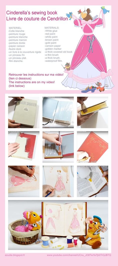 Have my own Cinderella sewing book 😍 Cinderella Sewing, Cinderella Crafts, Cinderella Decorations, Cinderella Birthday Party Decorations, Cinderella Bedroom, Cinderella Room, Cinderella Baby Shower, Cinderella Pink Dress, Disney Bedroom