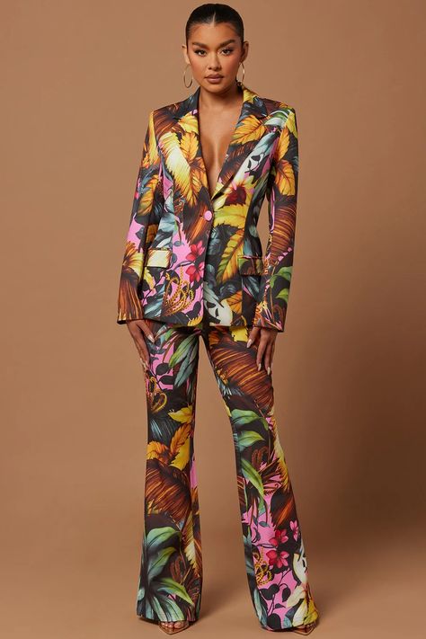 Floral suit jacket