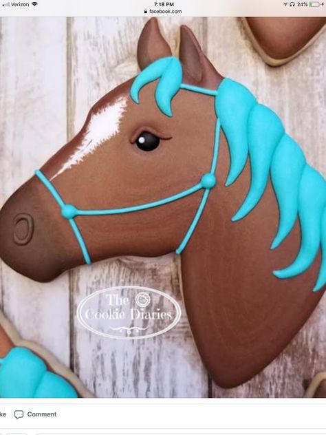 Horse Cookies Decorated, Cookie Template, Cowgirl Cookies, Cake Paris, Horse Birthday Cake, Farm Cookies, Horse Cookies, Horse Birthday Parties, Cowboy Cookies