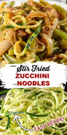 Stir Fried Zucchini, Stir Fry Zucchini, Stir Fry Zucchini Noodles, Zucchini Noodle Recipes Healthy, Low Carb Side Dish, Low Carb Side, Zucchini Noodle Recipes, Fried Zucchini, Zoodle Recipes