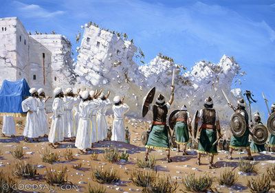 Joshua 6: The walls of Jericho fall Battle Of Jericho, Walls Of Jericho, Jesus Background, Jesus Christ Painting, Bible Study For Kids, Bible Pictures, Blog Pictures, Promised Land, Childrens Church