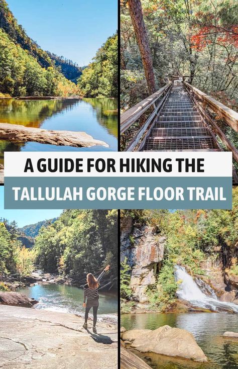 How to Hike the Tallulah Gorge Floor Trail (Sliding Rock Trail) Tallulah Gorge, Hiking In Georgia, Best Romantic Getaways, Beginner Hiking, Gorges State Park, Things To Watch, Hiking Places, Best Weekend Getaways, North Georgia Mountains