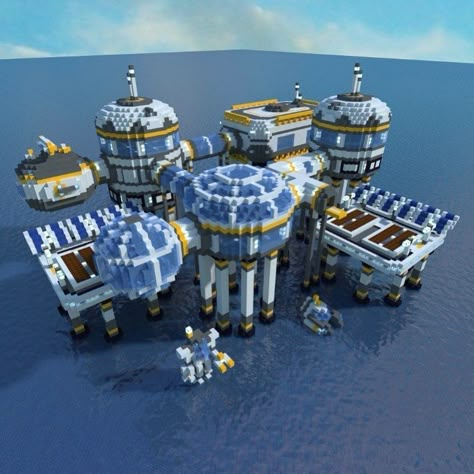 Minecraft Builds on Instagram: “// What do you think of the sea base 😍 // Follow @minecraftwisdom // Follow @minecraftwisdom // Credit u/teydar” Minecraft Under Water Base, Under Water Base Minecraft, Minecraft Starwars Builds, Water Base Minecraft, Underwater Base Minecraft, Minecraft Spaceship, Minecraft Lab, Minecraft Mega Base Ideas, Subnautica Base