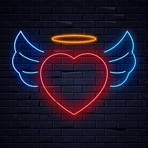 Illuminated neon love heart Premium Vect... | Premium Vector #Freepik #vector #background #banner #abstract-background #frame Led Heart, Neon Light Wallpaper, Neon Love, Glowing Background, Neon Wall Art, Neon Backgrounds, Abstract Paper, Wallpaper Iphone Neon, Love Backgrounds