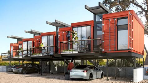 Geneseo Inn — ECOTECH DESIGN Container Hotel, Container House Ideas, Shipping Container Ideas, Cargo Container Homes, Shipping Container Design, Container Home Designs, Shipping Container Home Designs, Shipping Container House Plans, Container Buildings