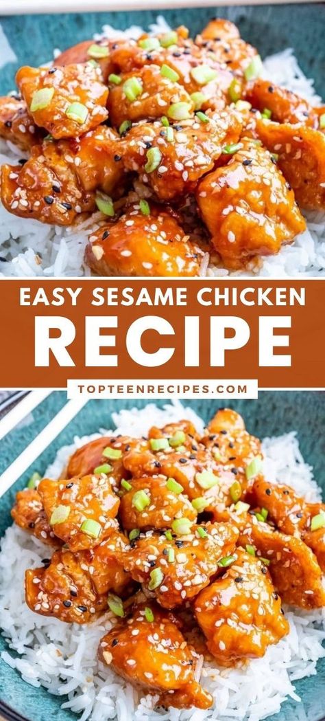 As a lover of Asian cuisine, I have to say this is one of my favorite dishes. I learned how to make sesame chicken from a dear friend that had the kindness to invite me to her house for lunch. Easy Sesame Chicken, Sesame Chicken Recipe, Better Than Takeout, Sesame Sauce, Chicken Pieces, Easy Chinese Recipes, Cashew Chicken, Sesame Chicken, Sauce For Chicken