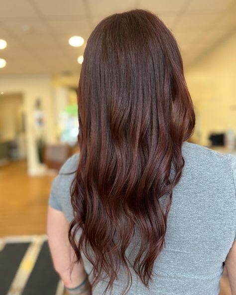 This mama is on fire🔥 * * * In this appt I did an all over color using the oligo Calura color 5k for the result of a stunning deep red with a hint of copper that pops through✨ #hairbysassy #merahairco #buffalostylist #716buffalo #booknow Deep Red, Hair Stylist, Copper, Red, Color, Instagram