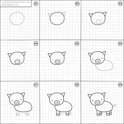 How to draw a piglet. Draw Super Mario, Mario Bros Mushroom, Drawing Sites, Easy Things To Draw, Things To Draw, Poster Drawing, Bullet Journal Doodles, Journal Doodles, Little Pigs