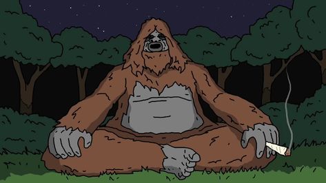 Sassy The Sasquatch Tattoo, Sassy The Sasquatch Wallpaper, Sasquatch Wallpaper, Sassy The Sasquatch, Big Lez Show, Sassy Wallpaper, Rp Ideas, Surreal Photos, Bojack Horseman