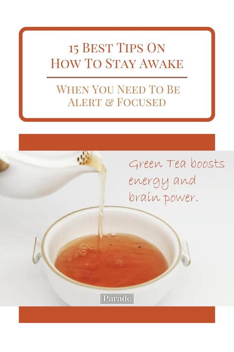 15 Best Tips On How To Stay Awake When You Need To Be Alert And Focused #healthtips #focused #focustips #healthymind https://parade.com/health/how-to-stay-awake Wellness Ideas, Stay Awake, Cold Shower, How To Stop Procrastinating, Eat Fruit, Brain Power, How To Stay Awake, Healthy Mind, Boost Energy