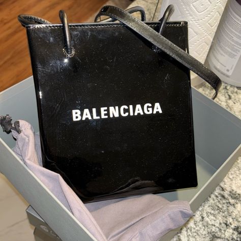 Black Balenciaga Bag Comes With Strap Box And Dust Bag. Bags Balenciaga, Black Balenciaga, Balenciaga Bag, Mini Bag, Balenciaga, Dust Bag, Bag Lady, Black, Color