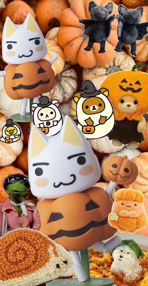 halloween slay #kawaii #toro inoue #rilakkuma #calicocritters #sylvanian #spooky #pumpkins #cute Toro Halloween, Rilakkuma Halloween, Toro Inoue Halloween, Halloween Rilakkuma, Toro Inoue, Rilakkuma, Halloween Wallpaper, Halloween