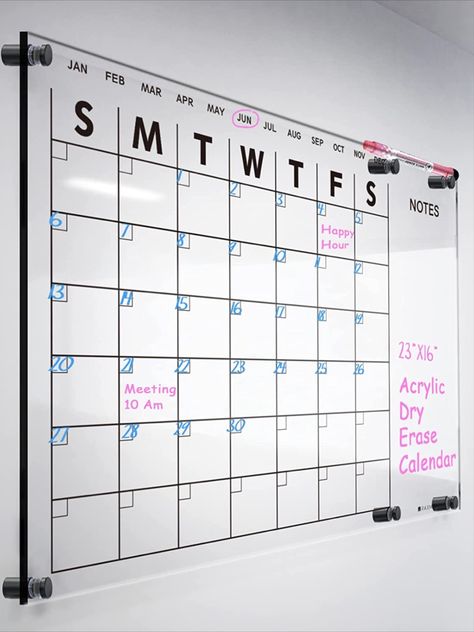 Clear Acrylic Wall Calendar White Board Calendar Home Office Calendar Wall Calender Aesthetic, Whiteboard Office Ideas, Whiteboard Calendar Design, Large Calendar Wall, Aesthetic Whiteboard Ideas, Whiteboard Decoration Ideas, Whiteboard Calendar Ideas, Whiteboard Aesthetic, Whiteboard Ideas Bedroom