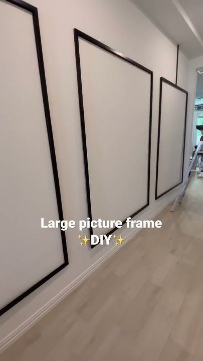 Large Frames On Wall Ideas, Diy Big Picture Frame Wall Art, Giant Frame Ideas, Diy Wall Picture Frames, Large Blank Wall Bedroom, Easy Large Wall Art, Diy Large Picture Frame Ideas, Cheap Frame Ideas, 3d Diy Wall Art