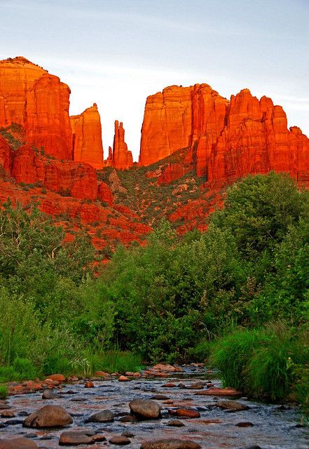 Oak Creek Canyon, Arizona Landscape, Sedona Az, Arizona Travel, Red Rocks, Clearwater Beach, Sedona Arizona, Desert Landscape, Rock Formations