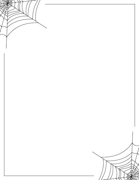 Spider Web Frame, Printable Page Borders, Halloween Border, Halloween Writing Prompts, Boarders Designs For Projects, Free Gif, Halloween Borders, Printable Border, Halloween Writing