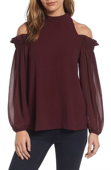 Design Of Blouse, Cold Shoulder Sleeves, Tops Outfit, Fashion Tops Blouse, Nordstrom Anniversary Sale, Fashion Attire, Spring Tops, Cold Shoulder Top, Outfits Spring