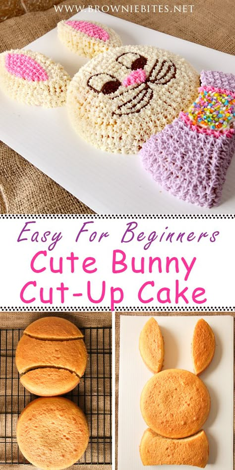 Easter Bunny Cake Recipe, Easter Desserts Cake, Easter Cake Decorating, Easter Deserts, Resipi Kek, Up Cake, Easter Snacks, Easter Sweets, Easter Bunny Cake