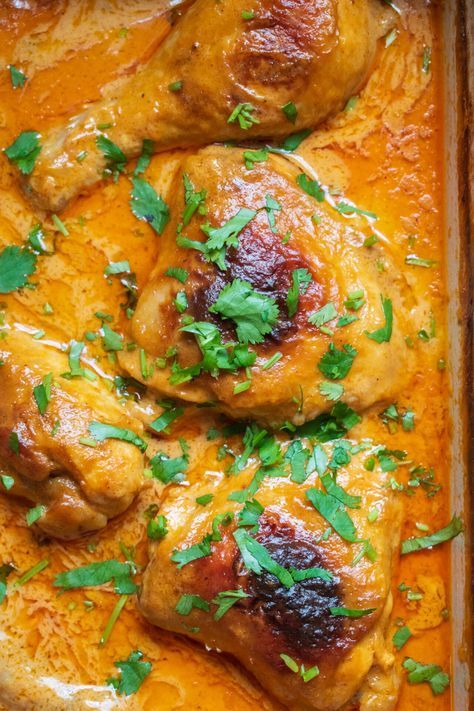 Oven Baked Chicken Curry - The Big Tasty Bite Oven Baked Curry Chicken, Curry Chicken Legs Recipes, Oven Curry Chicken, Baked Curry Chicken, Sweet And Sour Beef, Mango Chicken Curry, Baked Chicken Recipes Oven, Regional Recipes, Big Tasty