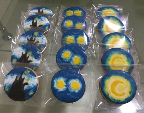 Starry Night Van Gogh Party Decorations, Galaxy Cupcakes, Seventeenth Birthday, Artist Cake, Starry Night Wedding, Prom Themes, Prom Theme, Spring Tea, Arte Van Gogh