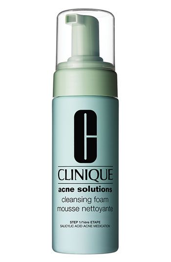 Clinique 'Acne Solutions' Cleansing Foam Clinique Acne, Face Cleanser Brush, Clinique Acne Solutions, Natural Beauty Routine, Acne Face Mask, Face Scrub Homemade, Foaming Face Wash, Acne Solutions, Natural Exfoliant