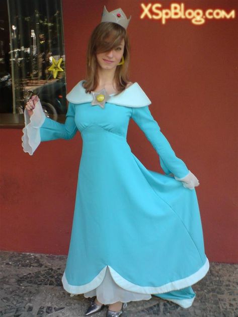 Rosalina Mario Costume Diy, Rosalina Dress Pattern, Rosalina Mario Costume, Rosalina Costume Diy, Atla Costumes, Rosalina Costume, Mario Costume Diy, Mario Rosalina, Mario Kart Costumes