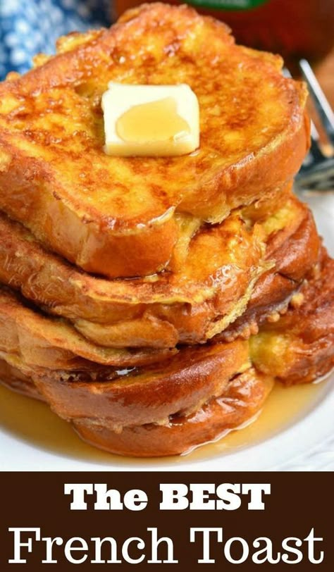 The BEST French Toast. This is the best French Toast recipe that features soft, buttery Brioche bread soaked in sweetened egg mixture. Perfect combination of plush and soft inside and crispy outside texture. #breakfast #bread #frenchtoast #brioche Breakfast Ideas Easy Healthy Families, Large Batch French Toast, Blue Food Ideas Meals, Desserts For Breakfast, Cracker Barrel French Toast Recipe, French Toast Recipe With Brioche Bread, Top Recipes 2023, The Best French Toast Recipe, Easy French Toast Recipe Simple