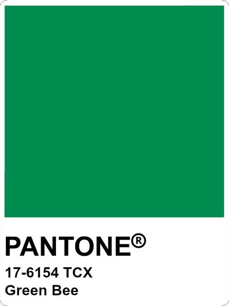 PANTONE 17-6154 TCX Green Bee #pantone #color Pantone Color, Green Color, Bee, Green, Color