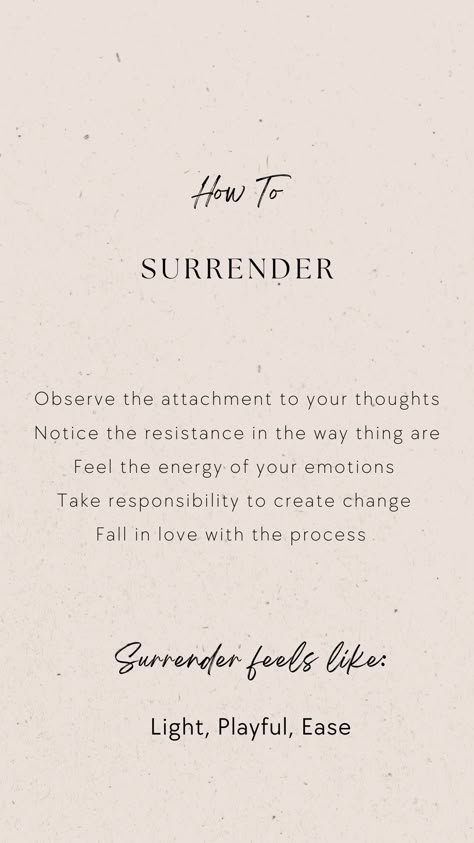 Divine Feminine Surrender, Surrender Definition, Surrender Quotes Relationships, How To Surrender To The Universe, How To Surrender, Surrender Quotes Spiritual Inspiration, How To Practice Self Love, Surrender Aesthetic, Spiritual Surrender