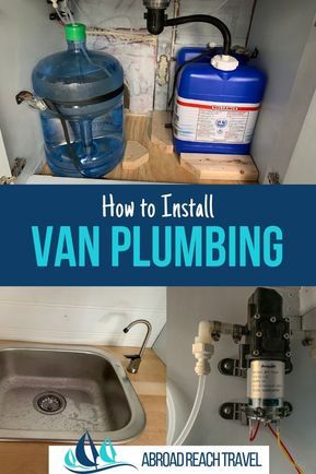 How to install van plumbing in your camper van conversion. Step by step with materials and tool lists. Vic Vaporub, Van Conversion For Family, Diy Van Conversions, Kombi Motorhome, Alex James, Kombi Home, Van Conversion Interior, Campervan Life, Build A Camper Van