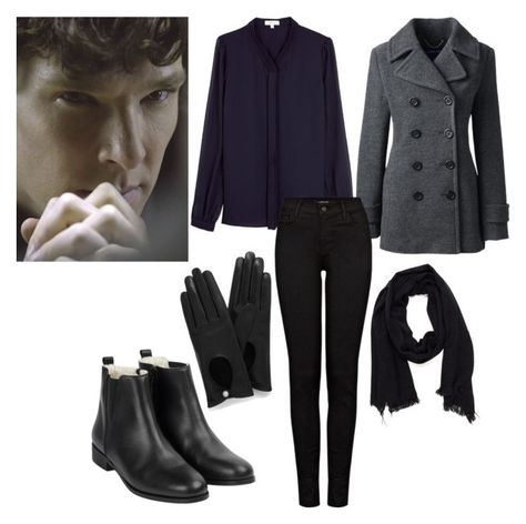 "Sherlock inspired outfits - Sherlock Holmes" by cheshirecat03 ❤ liked on Polyvore featuring Reiss, Mulberry, Lands' End and J Brand