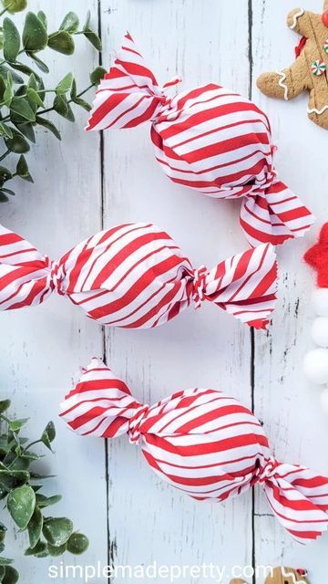 Peppermint Ornaments, Peppermint Christmas Decorations, Peppermint Decor, Garland Wreaths, Peppermint Candy Ornaments, Peppermint Ornament, Christmas Content, Fat Quarter Fabric, Peppermint Christmas