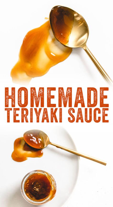 This easy homemade teriyaki sauce recipe takes only 5 minutes to make, and has no refined sugar or preservatives! You'll never buy teriyaki sauce again. #teriyaki #sauce #diy #teriyakisauce #recipe #vegan #norefinedsugar #naturallysweet #sauce Diy Teriyaki Sauce, Terriyaki Sauce, Salmon Teriyaki Recipe, Teriyaki Sauce Recipe, Teriyaki Marinade, Vegetarian Cookbook, Couple Cooking, Homemade Teriyaki Sauce, Teriyaki Sauce