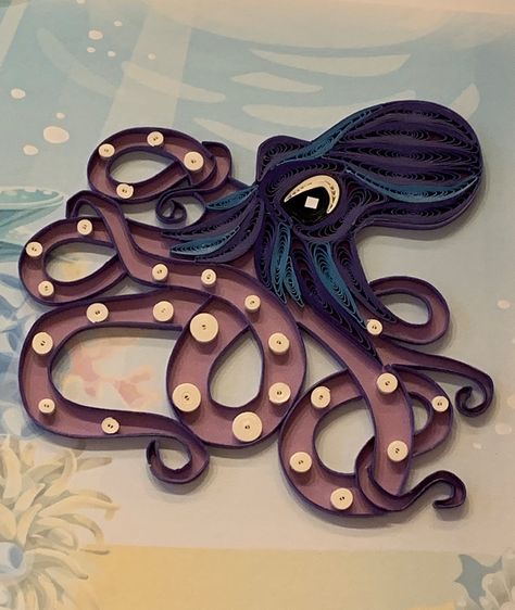 Under The Sea Filigree Collagraph Printmaking, Quilling Pattern, Quilling Animals, Quilling Work, Paper Quilling Patterns, Christmas Card Art, Paper Quilling Designs, Paper Animals, Quilling Patterns