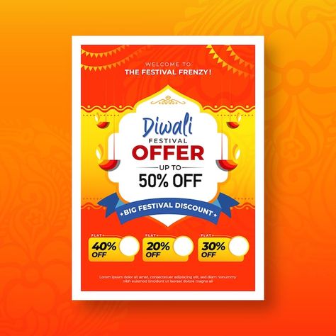 Diwali festival sale poster design vecto... | Premium Vector #Freepik #vector #diwali-sale #diwali-offer #festival-offer #happy-diwali-deepavali Festival Offer Poster, Diwali Sale Poster, Diwali Offer Poster Design, Diwali Offer Poster, Diwali Poster Design, Sale Poster Design, Diwali Offer, Diwali Poster, Diwali Sale