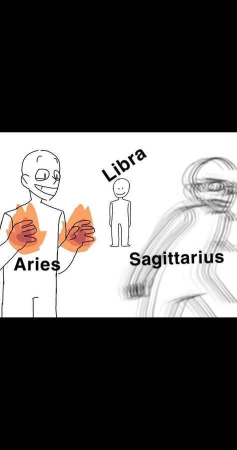 Aries X Sagittarius Ship, Zodiac Funny Drawings, Libra Relationships, Aries And Sagittarius, Zodiac Signs Pictures, Sagittarius Memes Hilarious, Zodiac Signs Sagittarius Memes, Libra Zodiac Facts, Draw The Squad