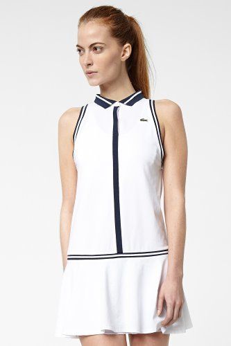 Lacoste Sleeveless Technical Pique Pleated Tennis Dress Lacoste Tennis Dress, Pleated Tennis Dress, Lacoste Dress, Tennis Dresses, Tennis Wear, Golf School, Tennis Tank Tops, Tennis Outfit Women, Tennis Tips