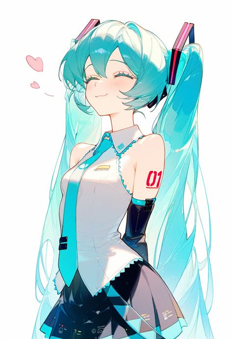 Miku Art, Miku Hatsune Chibi, Miku Hatsune Vocaloid, Miku Vocaloid, Miku Hatsune, 영감을 주는 캐릭터, Anime Poses Reference, Anime Sketch, Anime Poses