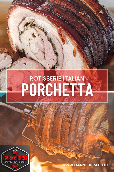 Porchetta, the rolled marvel of Italian cuisine, is a feast for the eyes and the stomach. Traditionally roasted in a wood-fired oven, this recipe takes it a step further – achieving perfect smoked porchetta on a rotisserie. Get ready to transform your backyard into an outdoor kitchen filled with the intoxicating aroma of wood smoke and roasting pork! Rotisserie Pork Loin, Porchetta Recipe, Rotisserie Recipes, Porchetta Recipes, Italian Pork, Big Green Egg Recipes, Wood Fired Oven, Cooking Prep, Meat Lovers