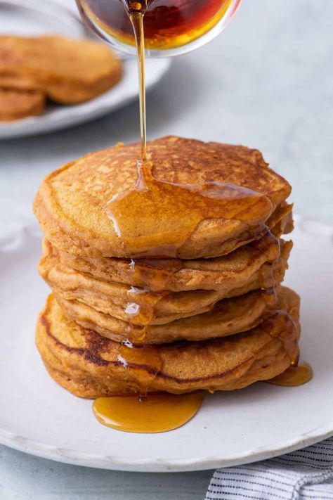 Sweet Potato Pancakes Recipe, Vegan Pumpkin Pancakes, Sweet Potato Pancakes, Potato Puree, Vegan Pancakes, Pumpkin Pancakes, Potato Pancakes, Vegan Kitchen, Vegan Pumpkin