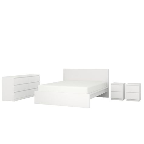 Malm Bedroom, Painted Bed Frames, Ikea Room, Malm Bed Frame, Malm Bed, Room Wishlist, Bedroom Furniture Set, Ikea Bedroom, Ikea Bed