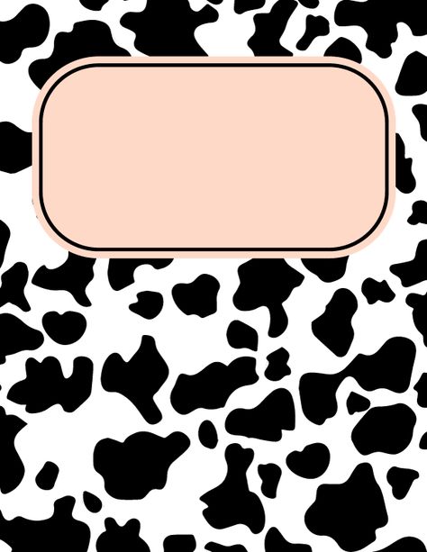 Free printable cow print binder cover template. Download the cover in JPG or PDF format at http://bindercovers.net/download/cow-print-binder-cover/ Notebook Covers Template, Diy Binder Cover Ideas, Free Printable Binder Covers, Goodnote Cover, Sampul Binder, Goodnote Template, Binder Wallpaper, Cute Binder Covers, Printable Cow