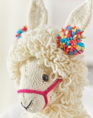 Cute Knit Llama Pattern | AllFreeKnitting.com Llama Knitting Pattern Free, Knit Animals, Knitted Gifts, Llama Toy, Alpaca Toy, Knit Toys, Drama Llama, Animal Knitting Patterns, Llama Drama